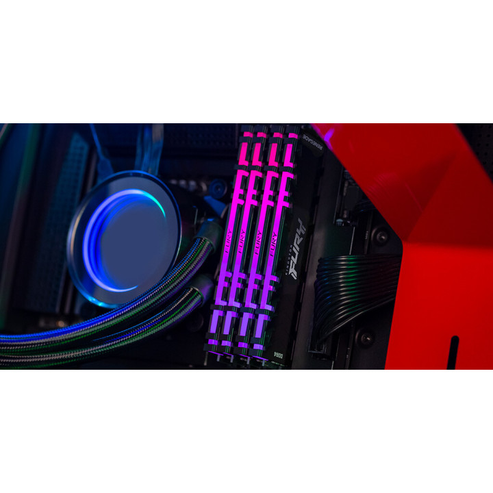 Kingston Technology FURY 128 Go 3200 MT/s DDR4 CL16 DIMM (Kits de 4) Renegade RGB