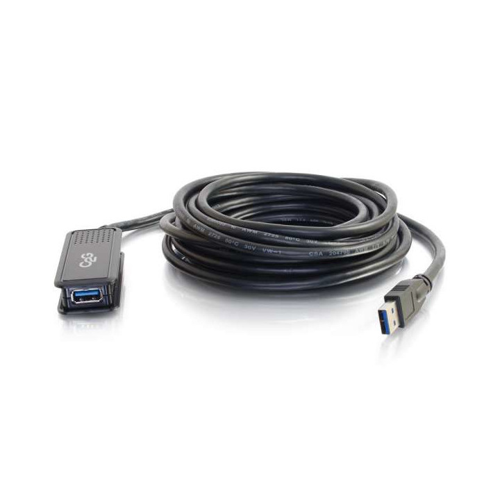 C2G Rallonge de câble actif USB 3.0 mâle USB-A vers femelle USB-A de 5 m