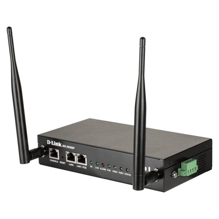 D-Link DIS-2650AP point d'accès réseaux locaux sans fil 1200 Mbit/s Noir Connexion Ethernet, supportant l'alimentation via ce
