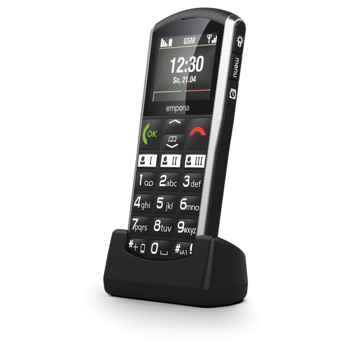 Emporia emporiaSIMPLICITY 5,08 cm (2") 90 g Noir, Argent Téléphone pour seniors
