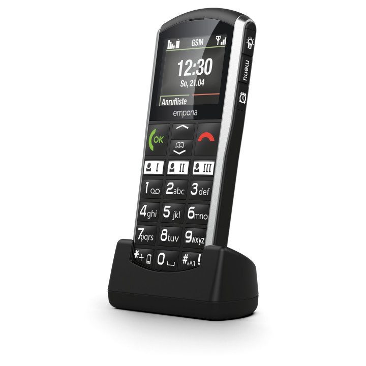 Emporia emporiaSIMPLICITY 5,08 cm (2") 90 g Noir, Argent Téléphone pour seniors