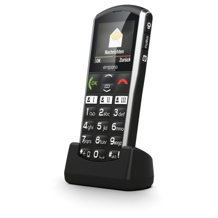 Emporia emporiaSIMPLICITY 5,08 cm (2") 90 g Noir, Argent Téléphone pour seniors