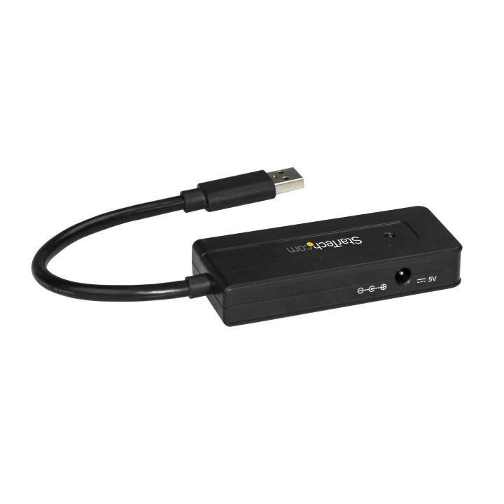 StarTech.com Hub USB 3.0 - Dock 4 Ports SuperSpeed 5Gbps avec Charge Rapide USB 3.2 Gen 1 Type-A pour PC Fixe/Portable - Alimen