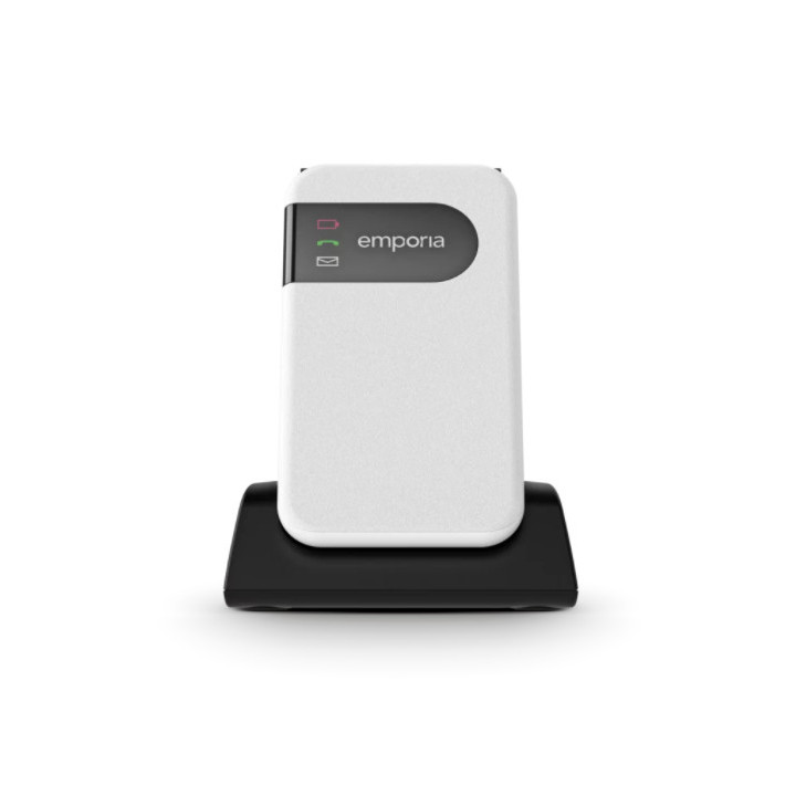 Emporia SIMPLICITYglam 7,11 cm (2.8") 102 g Noir, Blanc Téléphone pour seniors