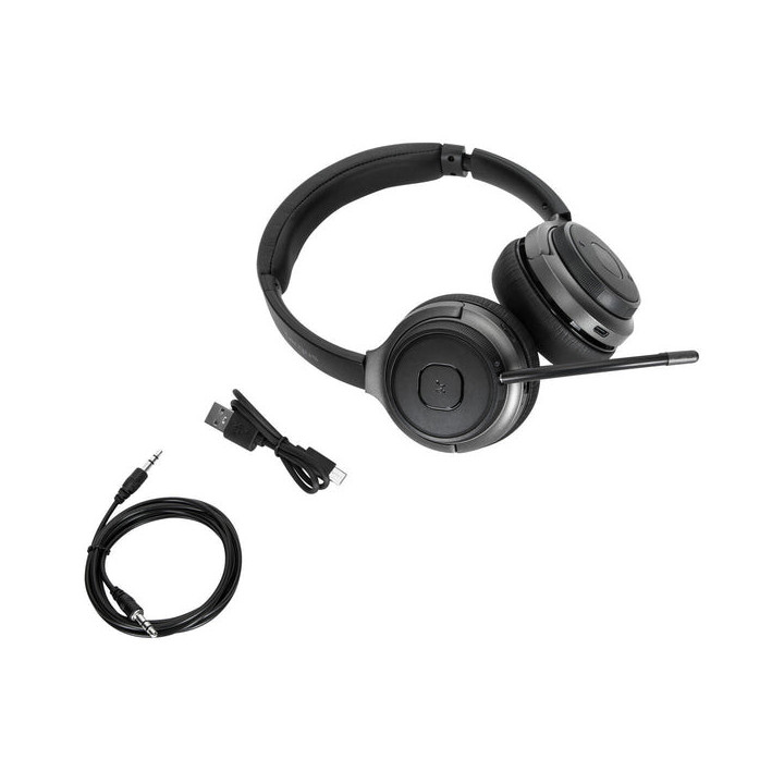 Targus AEH104GL écouteur/casque Avec fil &sans fil Arceau Appels/Musique USB Type-C Bluetooth Noir