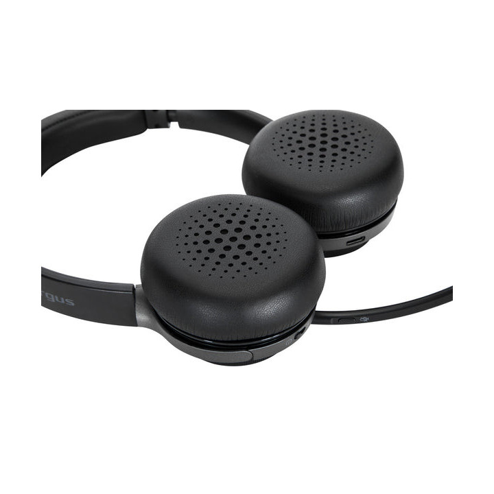Targus AEH104GL écouteur/casque Avec fil &sans fil Arceau Appels/Musique USB Type-C Bluetooth Noir