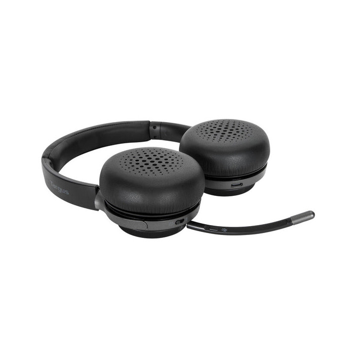Targus AEH104GL écouteur/casque Avec fil &sans fil Arceau Appels/Musique USB Type-C Bluetooth Noir