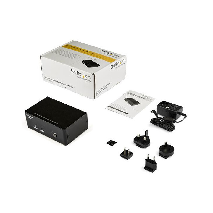 StarTech.com Switch KVM DisplayPort double affichage à 2 ports - 4K 60 Hz
