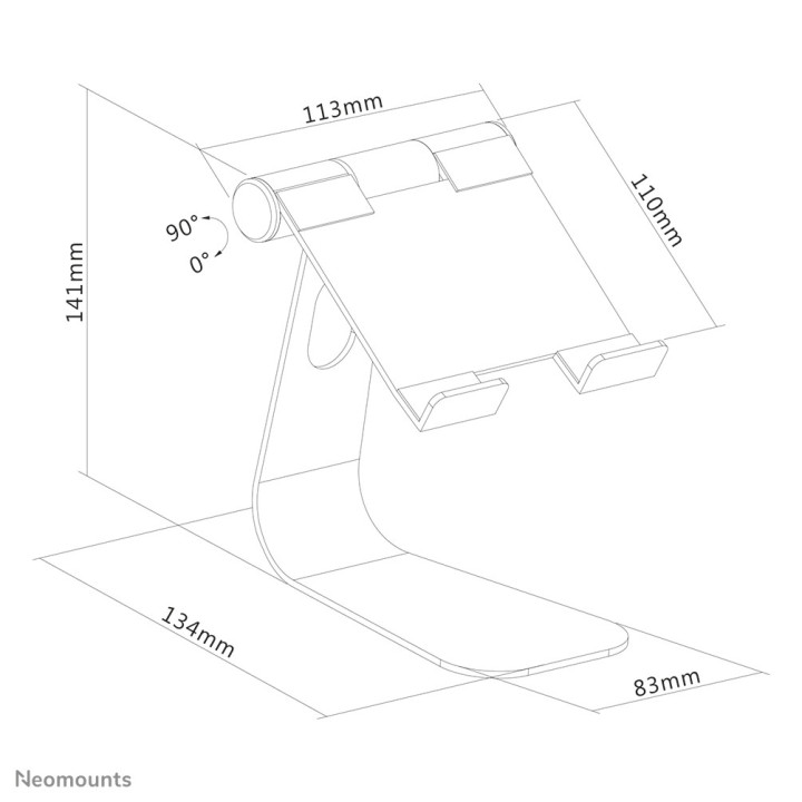 Neomounts DS15-050SL1 Support pour tablette jusqu'à 11" - pliable - universel