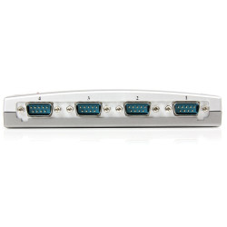StarTech.com Hub série RS232 à 4 ports - Adaptateur USB vers 4x DB9 RS232 alimenté par bus