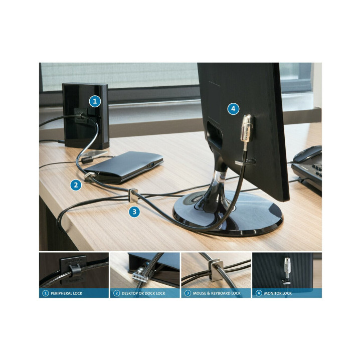 Kensington Kit de verrouillage 2.0 pour ordinateurs de bureau et périphériques