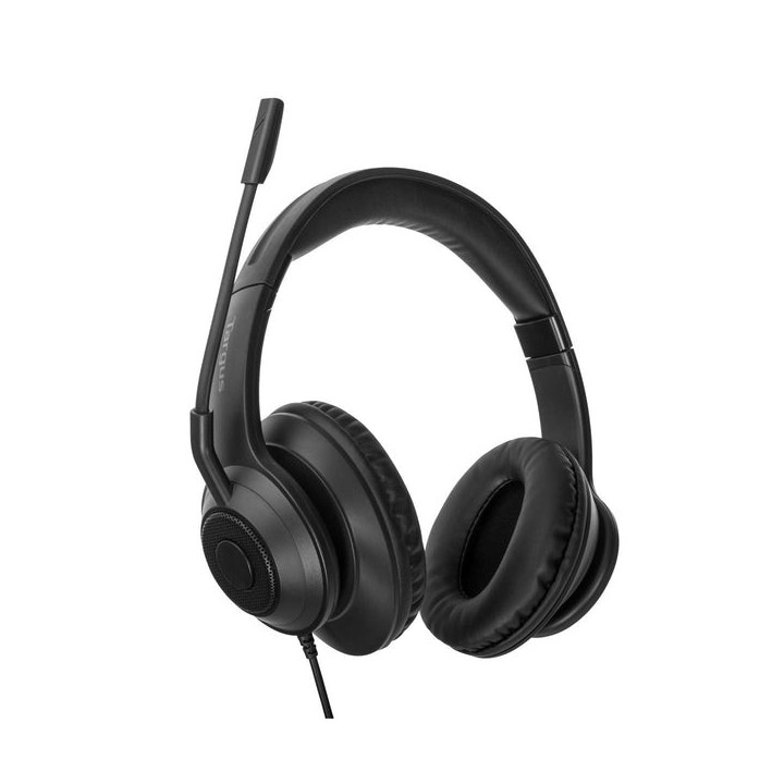 Targus AEH102GL écouteur/casque Avec fil Arceau Appels/Musique USB Type-A Noir