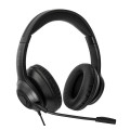 Targus AEH102GL écouteur/casque Avec fil Arceau Appels/Musique USB Type-A Noir