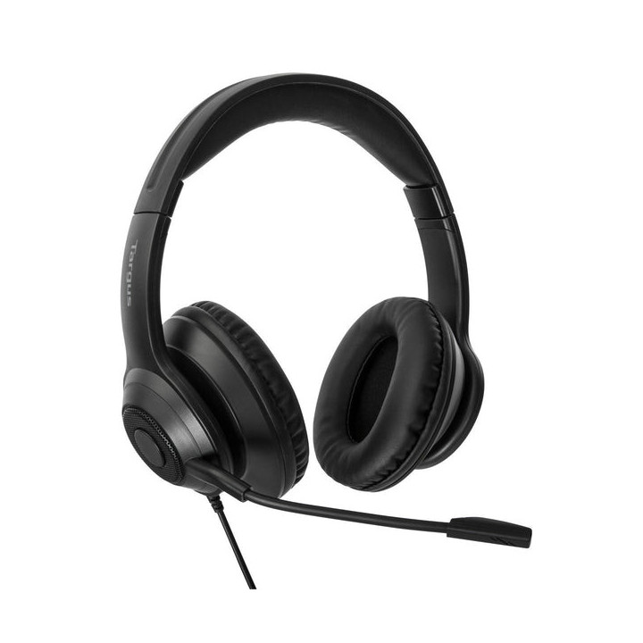 Targus AEH102GL écouteur/casque Avec fil Arceau Appels/Musique USB Type-A Noir