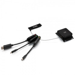 C2G Boucle d’adaptateurs dongle 4K HDMI® à boîtier universel rétractable avec Mini DisplayPort™, DisplayPort et USB-C®