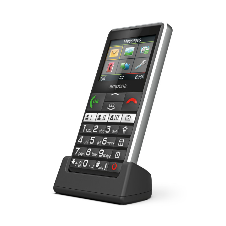 Emporia emporiaPURE-LTE 5,87 cm (2.31") 107 g Noir Téléphone pour seniors