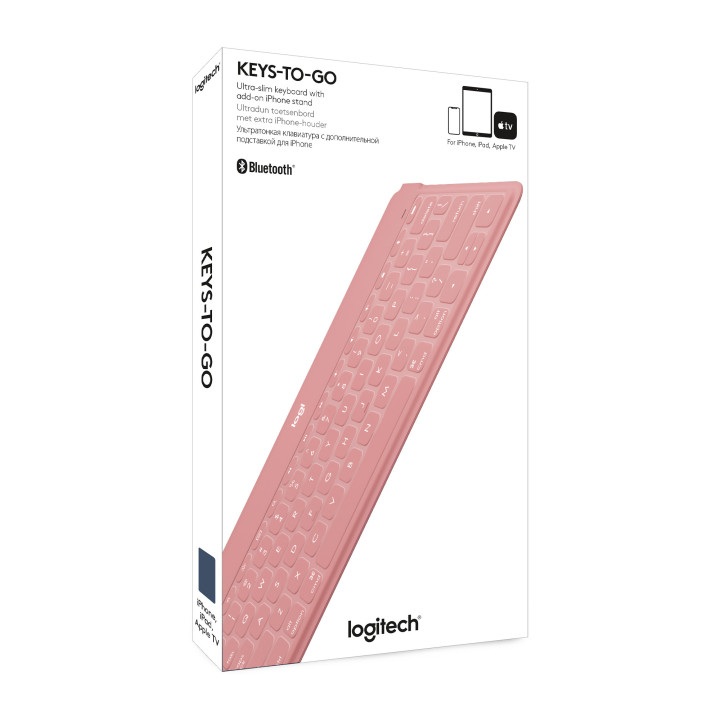 Logitech 920-010049 clavier pour tablette Suisse Bluetooth Rose