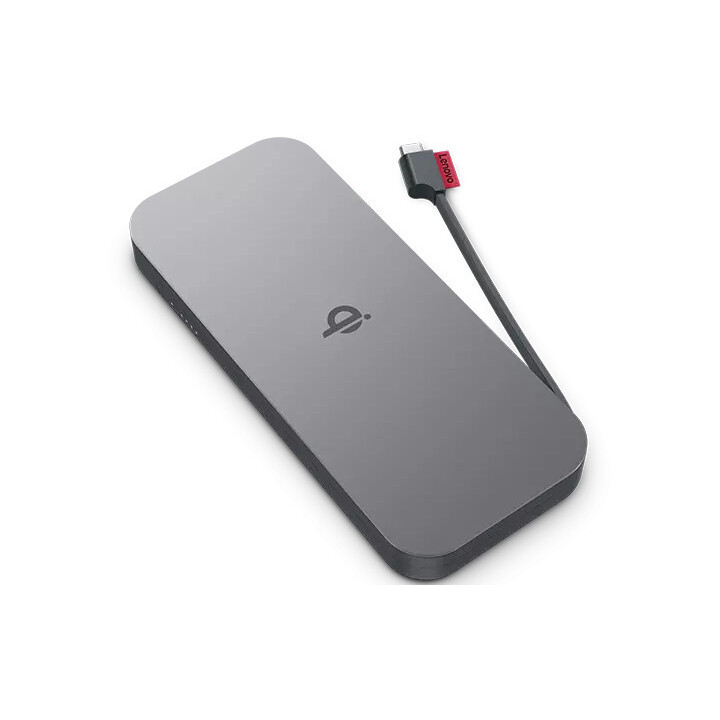 Lenovo GO Lithium Polymère (LiPo) 10000 mAh Recharge sans fil Gris