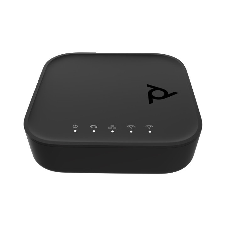 Poly Adaptateur VoIP port voix ATA 402 2FXS avec Open SIP et module d’alimentation