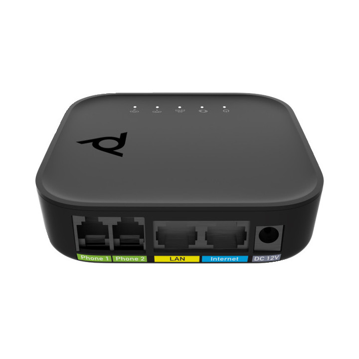 Poly Adaptateur VoIP port voix ATA 402 2FXS avec Open SIP et module d’alimentation