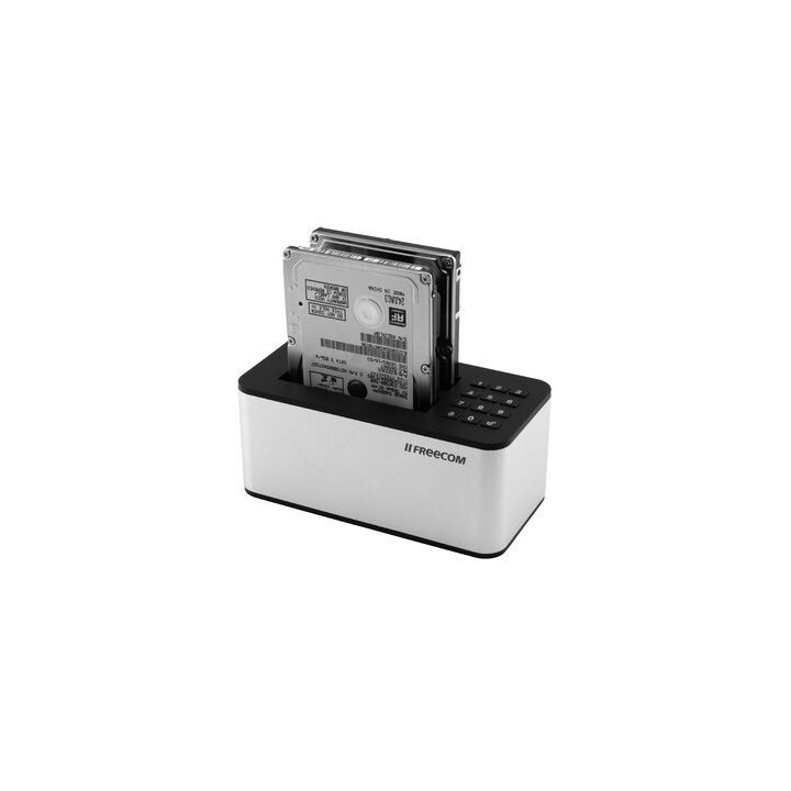 Freecom mDock Keypad Secure USB 3.2 Gen 1 (3.1 Gen 1) Type-C Noir, Gris