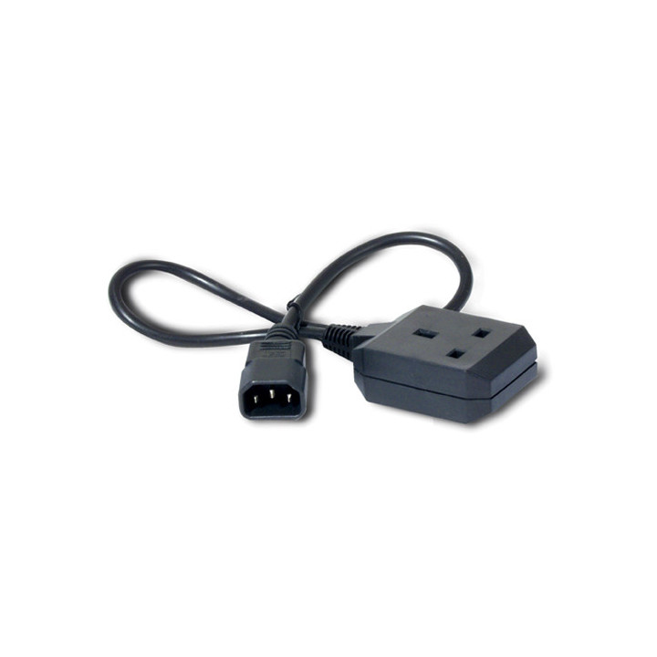 APC Power Cord, C14 to BS1363 (UK), 0.6m