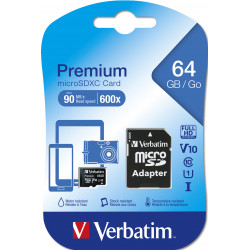 Verbatim Premium 64 Go MicroSDXC Classe 10
