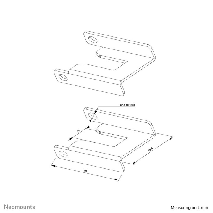 Neomounts ABL-875 Blocage de frein des roues pour les chariots