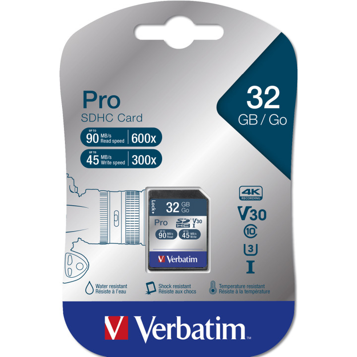 Verbatim Pro 32 Go SDHC UHS Classe 10