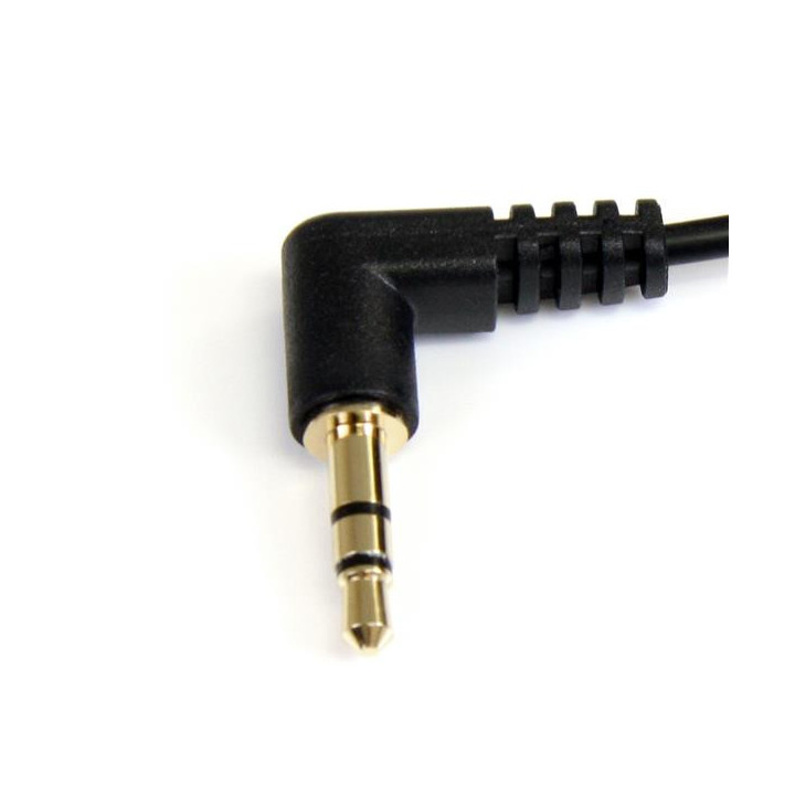 StarTech.com Câble audio stéréo Slim 3,5 mm à angle droit de 30 cm - M/M