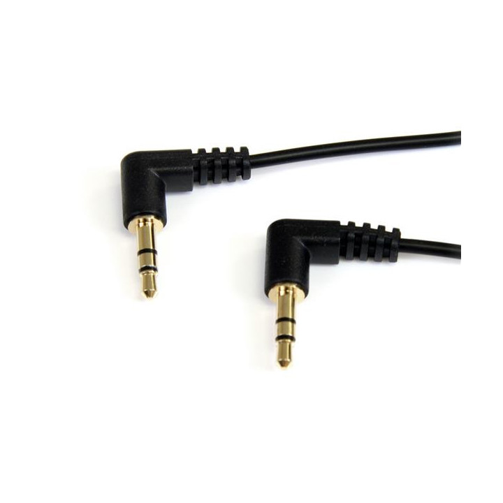 StarTech.com Câble audio stéréo Slim 3,5 mm à angle droit de 30 cm - M/M
