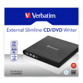 Verbatim Slimline CD/DVD lecteur de disques optiques DVD-RW Noir