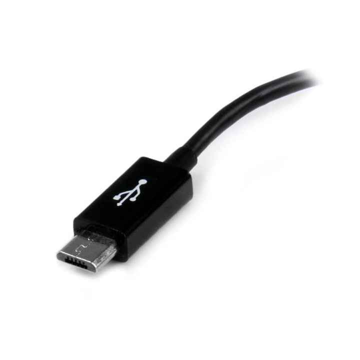 StarTech.com Câble adaptateur Micro USB vers USB Host OTG de 12cm - Mâle / Femelle - Noir