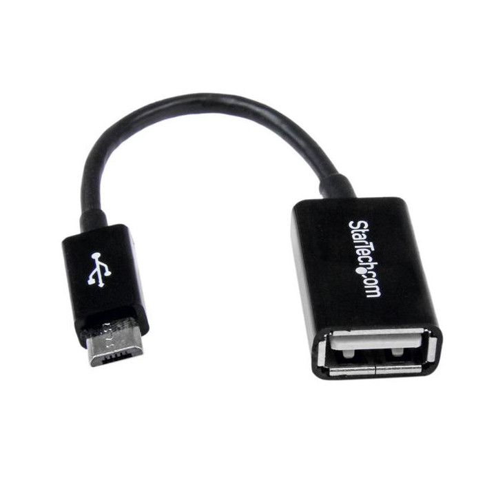 StarTech.com Câble adaptateur Micro USB vers USB Host OTG de 12cm - Mâle / Femelle - Noir