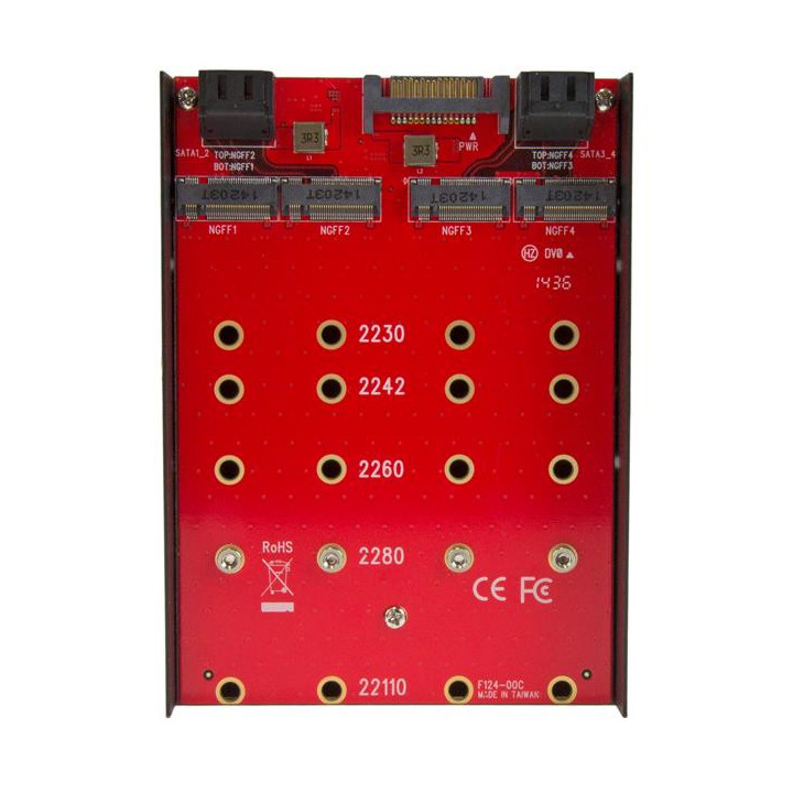 StarTech.com Adaptateur de montage pour 4 SSD M.2 NGFF dans baie SATA de 3,5"