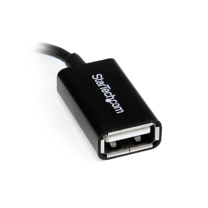 StarTech.com Câble adaptateur Micro USB à angle droit vers USB Host OTG de 12cm - Mâle / Femelle