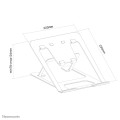 Neomounts NSLS085GREY Support pour ordinateur portable 10-17" - pliable - compact - universel