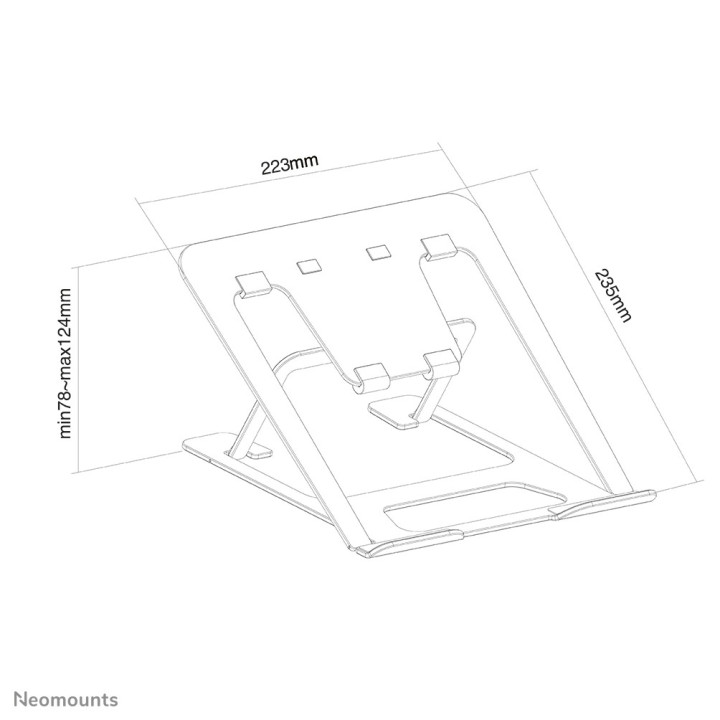 Neomounts NSLS085GREY Support pour ordinateur portable 10-17" - pliable - compact - universel