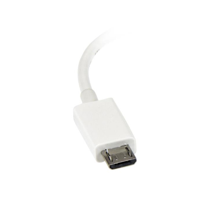 StarTech.com Câble adaptateur Micro USB vers USB Host OTG de 12cm - Mâle / Femelle - Blanc