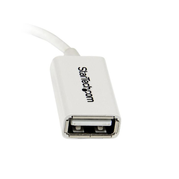 StarTech.com Câble adaptateur Micro USB vers USB Host OTG de 12cm - Mâle / Femelle - Blanc