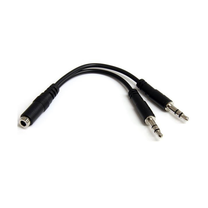 StarTech.com Câble pour séparateur de casque 4 broches de 3,5 mm vers 2 x 3 broches de 3,5 mm - F/M
