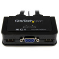 StarTech.com Switch KVM USB VGA à 2 ports - Commutateur KVM alimenté par USB avec câbles et commutateur à distance