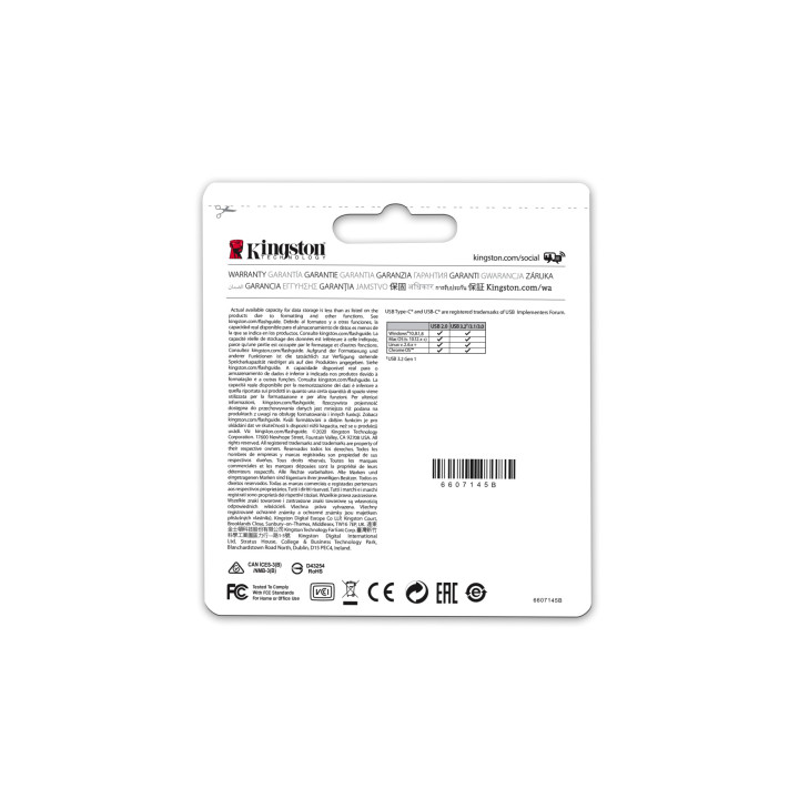 Kingston Technology DataTraveler 128 Go microDuo 3C 200 Mo/s dual USB-A + USB-C