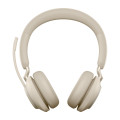 Jabra Evolve2 65 Casque Sans fil Arceau Bureau/Centre d'appels USB Type-C Bluetooth Beige