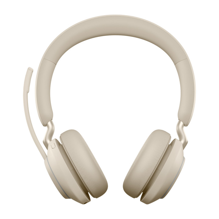 Jabra Evolve2 65 Casque Sans fil Arceau Bureau/Centre d'appels USB Type-C Bluetooth Beige