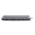 C2G Station d'accueil USB-C 10-en-1, triple écran avec HDMI, DisplayPort, VGA, Ethernet, USB, lecteur de carte SD, audio 3,5 m
