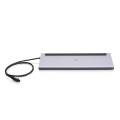 C2G Station d'accueil USB-C 10-en-1, triple écran avec HDMI, DisplayPort, VGA, Ethernet, USB, lecteur de carte SD, audio 3,5 m