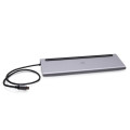 C2G Station d'accueil USB-C 10-en-1, triple écran avec HDMI, DisplayPort, VGA, Ethernet, USB, lecteur de carte SD, audio 3,5 m
