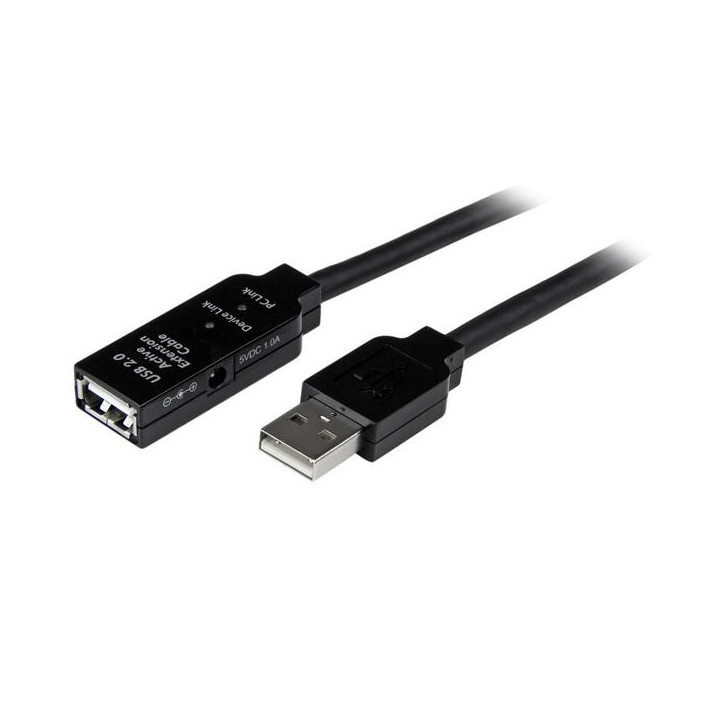 StarTech.com Câble d'extension USB 2.0 actif de 5m - Prolongateur / répéteur / rallonge USB - Mâle / Femelle