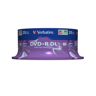 Verbatim DVD+R Double Layer 8x Matt Silver 25pk Spindle 8,5 Go DVD+R DL 25 pièce(s)